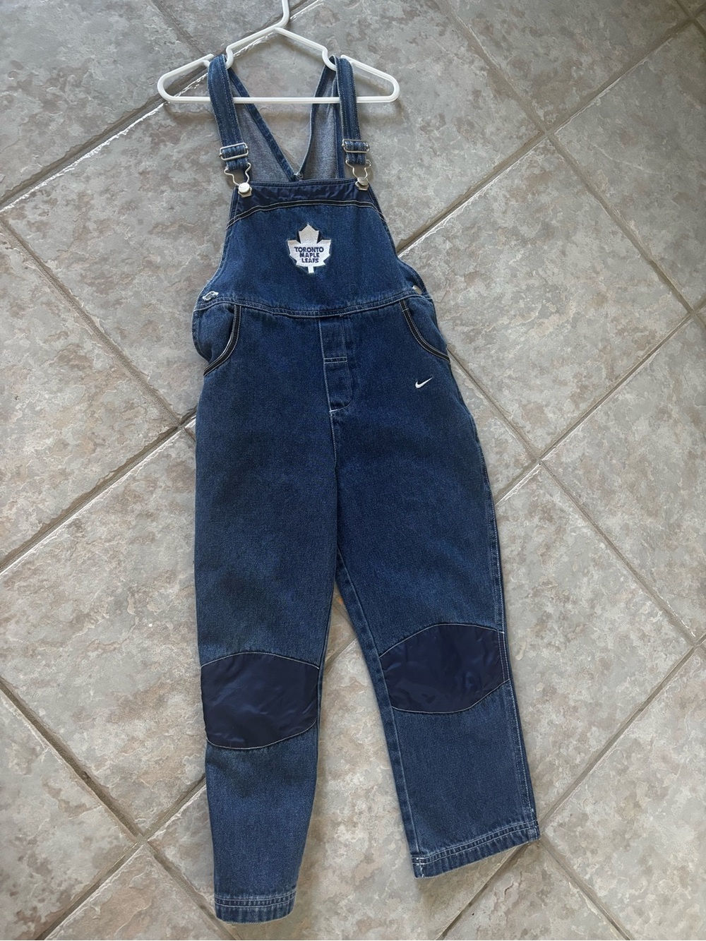 Vintage Toronto maple leafs ara Navy Blue Denim Relaxed Overalls